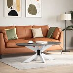 vidaXL Pied de table basse en forme d'araignée  blanc  98 x 58 x (42-43) cm  acier
