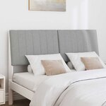 vidaXL Tête de lit capitonnée Gris clair 135 cm Pin massif