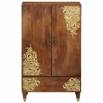 vidaXL Haut Armoire Marron 60 x 33 x 100 cm Bois de mangue massif