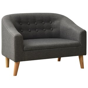 vidaXL Canapé pour enfants Gris Tissu