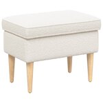 vidaXL Pouf Crème 55 x 35 x 41 cm Bouclé