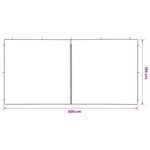 vidaXL Mur de tente de fête 2 pièces 300 x 195 cm Gris clair