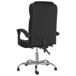 Chaise fauteuil siège pivotante de inclinable de bureau informatique étude similicuir noir 02_0024269