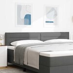 vidaXL Tête de lit Hauteur réglable Manuel Gris foncé 200 cm tissu