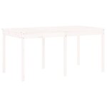 vidaXL Ensemble à manger de jardin 13 Pièces blanc bois de pin massif