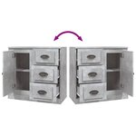 vidaXL Buffet gris béton 70x35 5x67 5 cm bois d'ingénierie