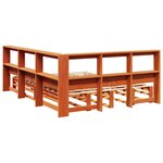 vidaXL Lit bibliothèque sans matelas cire marron 150x200 cm pin massif