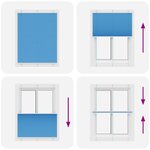 vidaXL Store plissé bleu 105x150 cm largeur du tissu 104 4cm polyester