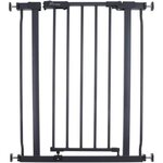 Barrière de sécurité montée par pression - 61-68 x 75 cm - Double verrouillage - Anthracite