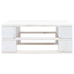 vidaXL Repose-pied palette de jardin bois blanc