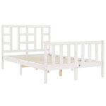 vidaXL Cadre de lit sans matelas blanc 120x200 cm bois de pin massif