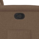 vidaXL Fauteuil inclinable Marron Tissu