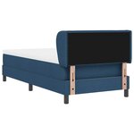 vidaXL Lit boxspring avec matelas avec matelas Bleu 80 x 200 cm tissu
