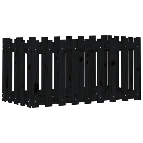 vidaXL Lit surélevé de jardin design de clôture 100x50x50cm pin massif