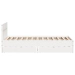 vidaXL Cadre de lit sans matelas blanc 135x190 cm bois de pin massif