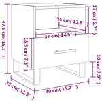 vidaXL Tables de chevet 2Pièces gris béton 40x35x47 5cm bois d’ingénierie