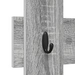vidaXL Porte-manteau mural avec stockage Gris sonoma 60 x 3 x 82 cm
