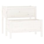 vidaXL Jardinière blanc 84 5x84x75 cm bois massif de pin