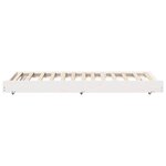 vidaXL Lit Blanc Bois de pin 80 x 200 cm Résistant Cadre de lit