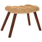 vidaXL Chaise à bascule avec repose-pied marron velours