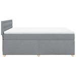 vidaXL Sommier à lattes de lit avec matelas Gris clair 140x190cm Tissu