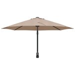 vidaXL Parasol de jardin Taupe  Noir 248 x 248 x 148 cm