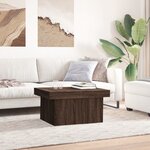 vidaXL Table basse chêne marron 80x55x40 cm bois d'ingénierie