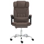 vidaXL Fauteuil de massage inclinable de bureau Marron Similicuir
