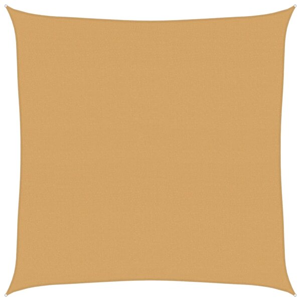 vidaXL Voile d'ombrage 160 g/m² carré sable 5x5 m PEHD
