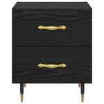 vidaXL Cabinet de chevet avec tiroir Chêne noir 40 x 35 x 47.5 cm