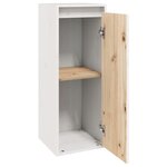 vidaXL Armoire murale Blanc 30x30x80 cm Bois de pin massif