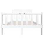 vidaXL Cadre de lit sans matelas blanc bois massif