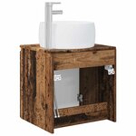 vidaXL Vanité de lavabo mural Bois ancien 49 5 x 44 5 x 66 cm