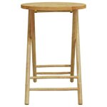 vidaXL Ensemble de bistro pliante 3 Pièces et coussins blanc crème bambou