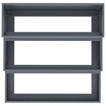 vidaXL Jardinière de jardin 3 niveaux 90x90x35 cm Anthracite Acier