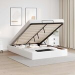 vidaXL Cadre de lit ottoman sans matelas blanc 140x200 cm similicuir