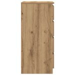 vidaXL Buffet chêne artisanal 37 5x35x76 cm bois d'ingénierie