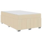 vidaXL Cadre de lit avec matelas Crème 120 x 200 cm tissu
