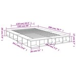 vidaXL Cadre de lit sonoma gris 150x200 cm bois d'ingénierie