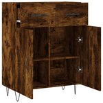 vidaXL Buffet chêne fumé 69 5x34x90 cm bois d'ingénierie