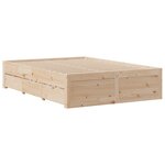 vidaXL Cadre de lit sans matelas avec tiroirs 150x200 cm bois de pin