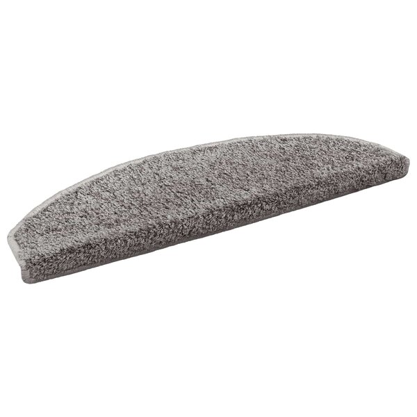 vidaXL Tapis d'escalier auto-adhésifs 15 pc 80 x 24 5 x 3 5 cm Gris