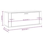 vidaXL Armoire à chaussures murale Chêne fumé 100x35x38 cm