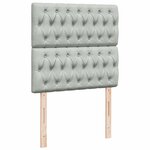 vidaXL Sommier à lattes de lit et matelas Gris clair 80x200 cm Velours