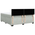 vidaXL Sommier à lattes de lit et matelas Gris clair 200x200cm Velours