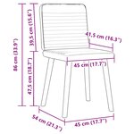 vidaXL Chaises à manger lot de 4 marron foncé tissu