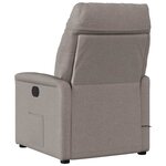 vidaXL Fauteuil de massage inclinable électrique Taupe Tissu