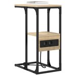 vidaXL Cabinet de chevet avec tiroir Chêne sonoma 41.5 x 26 x 60.5 cm