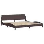 vidaXL Cadre de lit sans matelas Hvar marron foncé 200x200 cm tissu