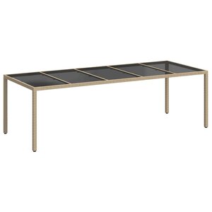 vidaXL Table de Jardin Beige polyrotin